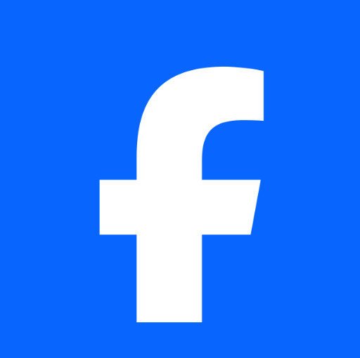 facebook white F on blue background icon
